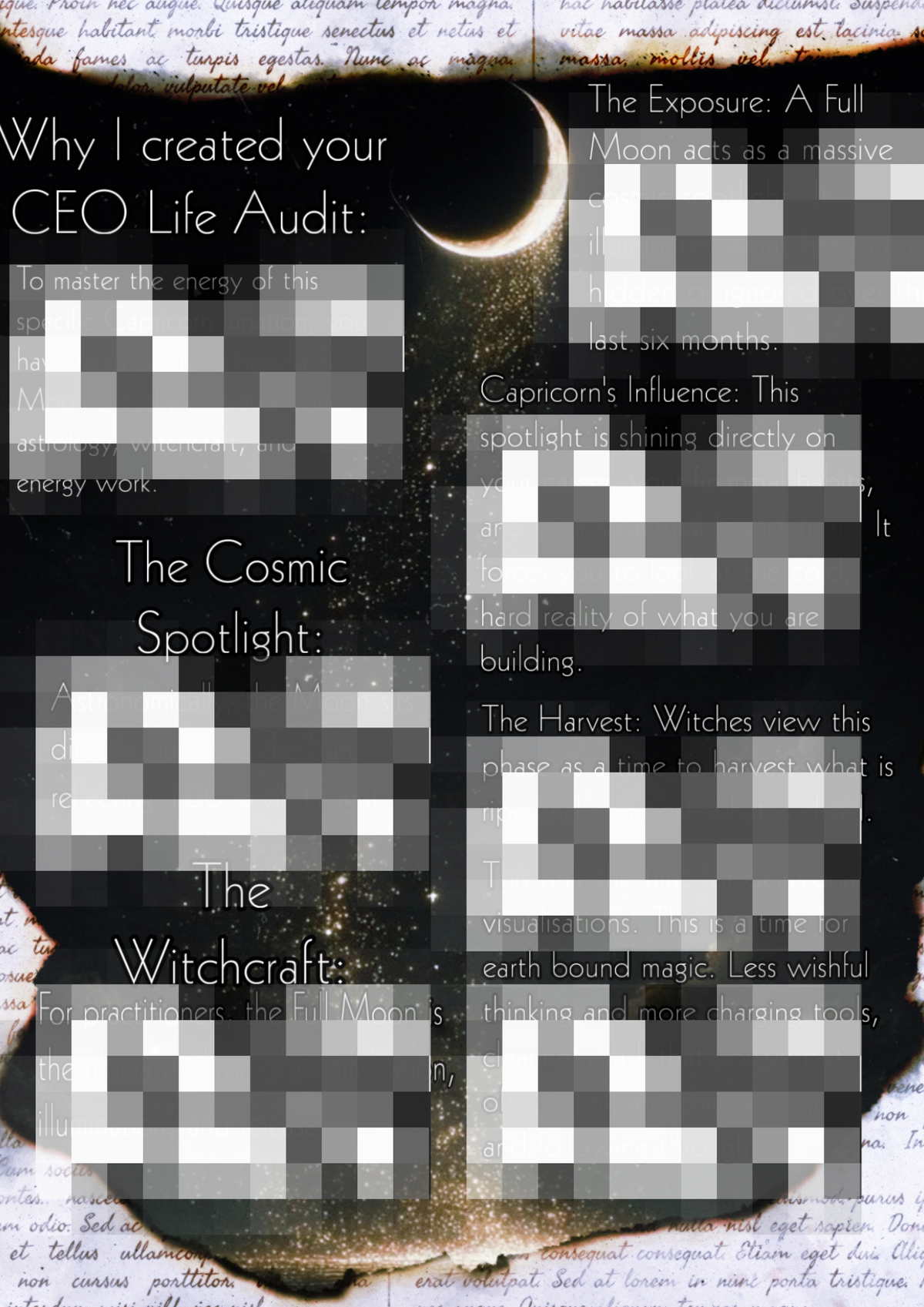 Capricorn Full Moon PDF & Recorded Reading: CEO Life Audit
